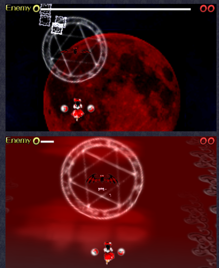 Image of Remilia and Flandre being bats.