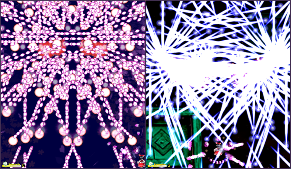 Stage 3 and Stage 5 sections are shown, in particular parts with lots of bullets/lasers