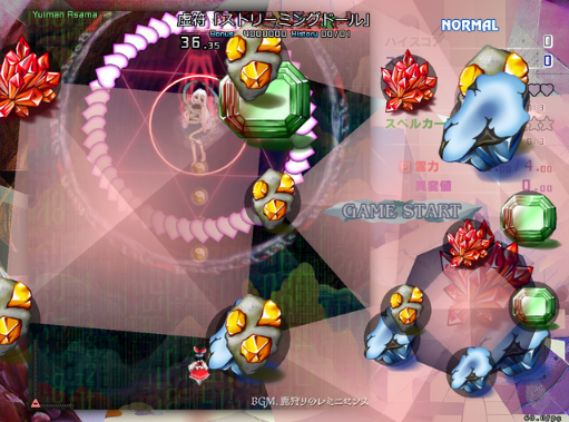 Screenshot of the game with a lot of distractions on-screen.