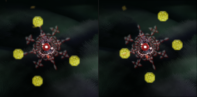 An in-game screenshot of two Marisa's with differing subshots.