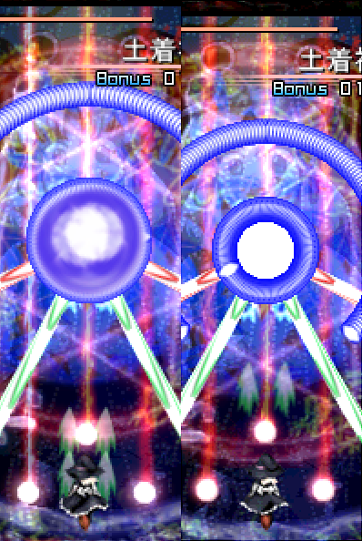 Left: MarisaB is not aligned (2 lasers hit). Right: MarisaB is aligned (3 lasers hit) Two images of MarisaB next to each other., other=max-height: 400px;