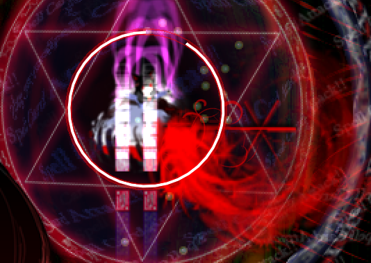 A screenshot of Kagerou being attacked by ReimuA